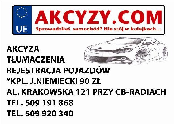 Agencja Celna I Biuro Tlumaczen. Akcyza Za Samochod 2