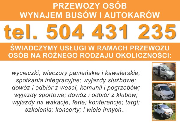 Przewozy Osób Wynajem Busów I Mikrobusów