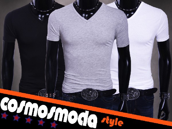 Cosmosmoda.pl T-shirt Męski W Serek