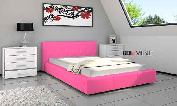 łóżko Tapicerowane Z Wezgłowiem!160x200 +brylanty!  2