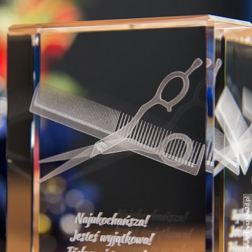 Nagroda Dla Fryzjerki Z Twoją Dedykacją - Nożyczki I Grzebień 3d 4