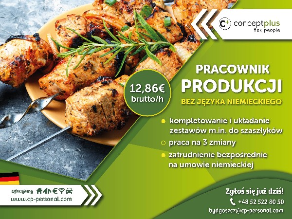 Pracownik Produkcji (k/m) Bez Języka - Nawet 12,86 € Brutto/h!