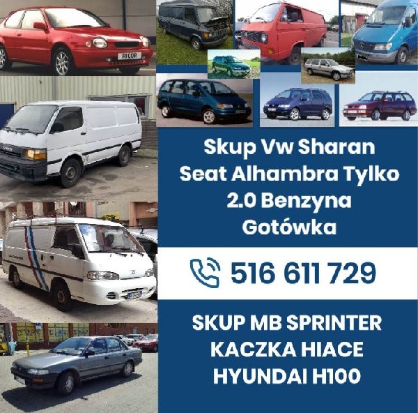 Skup Mb Sprinter Kaczka Hiace Hyundai H100 Gotówka