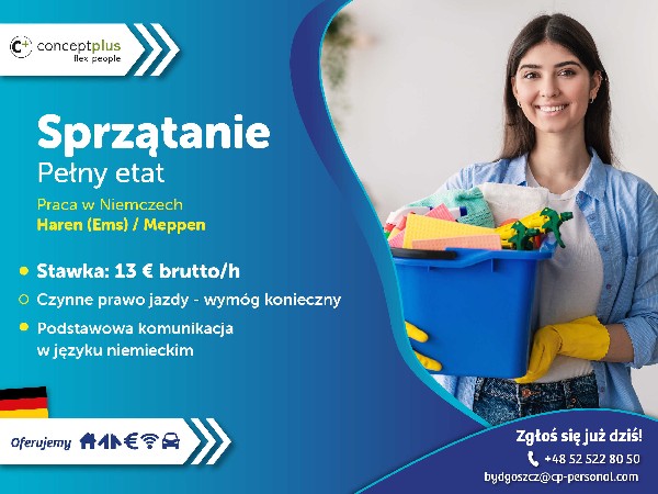 Sprzątanie (k/m) - Niemcy